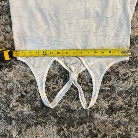 White and Gray Activewear Sleeveless Tank Top with Racerback - Picture 7 of 9